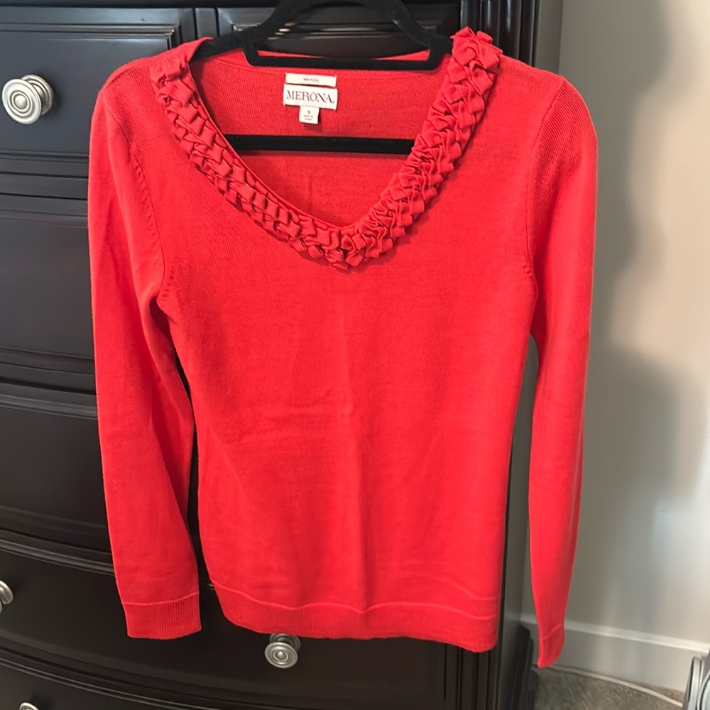 Merona red sweater. Size small